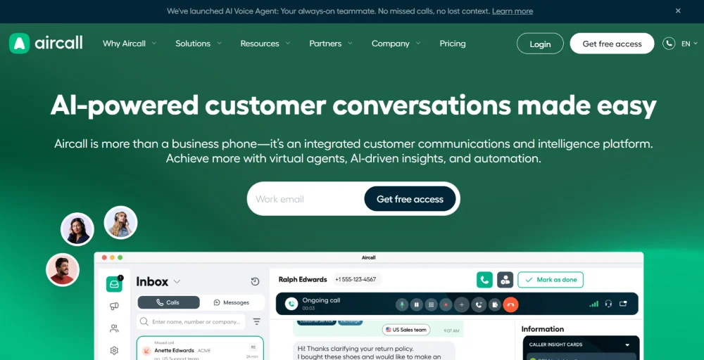 Aircall as a best call routing software