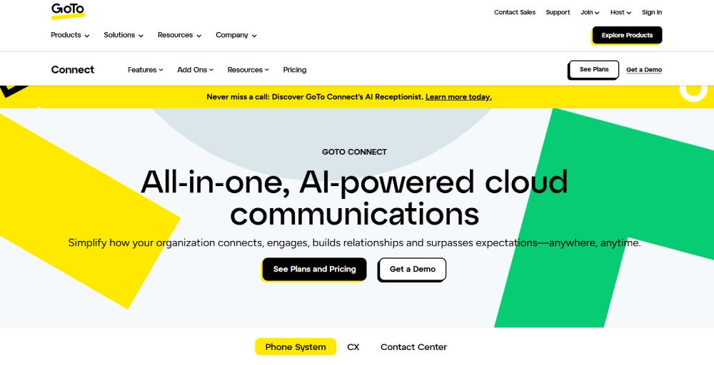 GoTo Connect ucaas dashboard