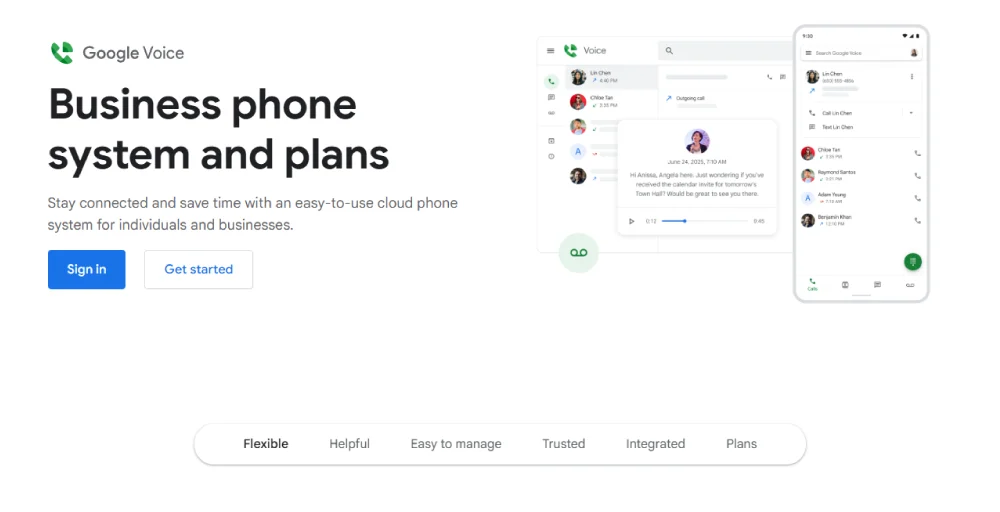 small business phone plans: google voice app