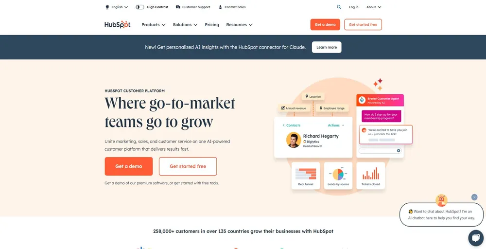 HubSpot customer experience software
