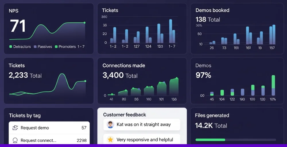 Product engagement dashboard