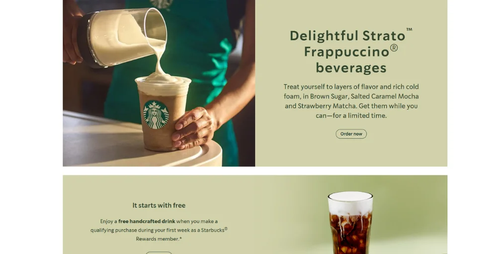 Starbucks great customer service example screenshot