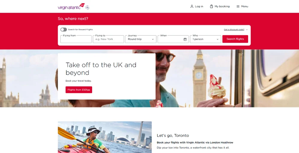 virgin atlantic airlines excellent customer service dashboard