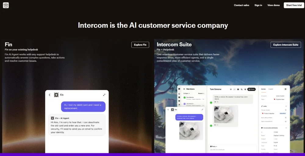 intercom digital customer service software
