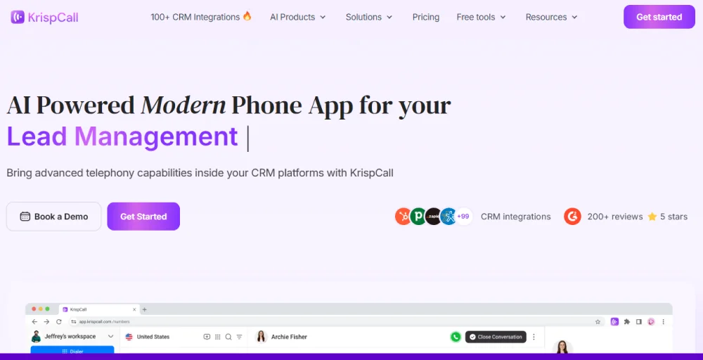 krispcall customer service software
