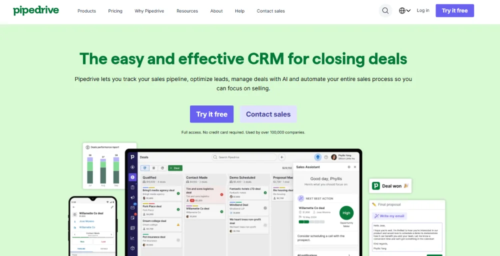 pipedrive crm for voip integration