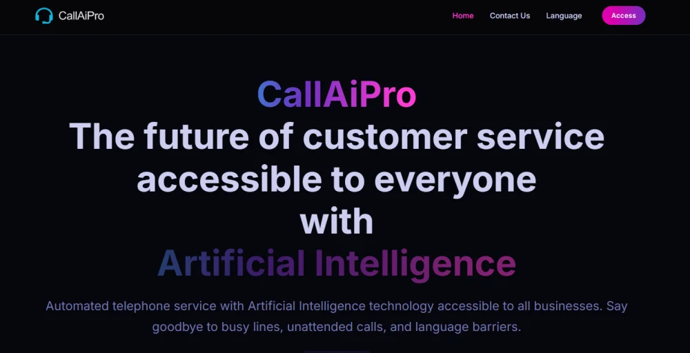 CallAI Pro as AI voice agent