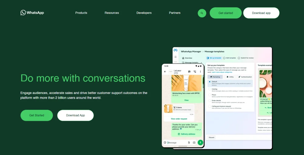 WhatsApp for Business as a google voice alternative