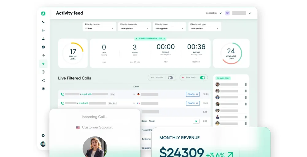 Aircall as a zoho voice alternative