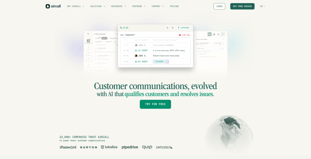 Aircall as skype alternative