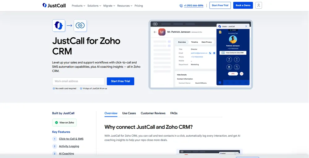 justcall — best for multi-channel sms campaigns