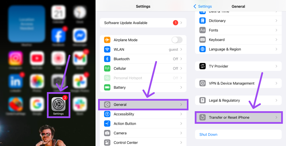 How to Fix ‘iMessage Not Delivered’ on iPhone by going to general settings