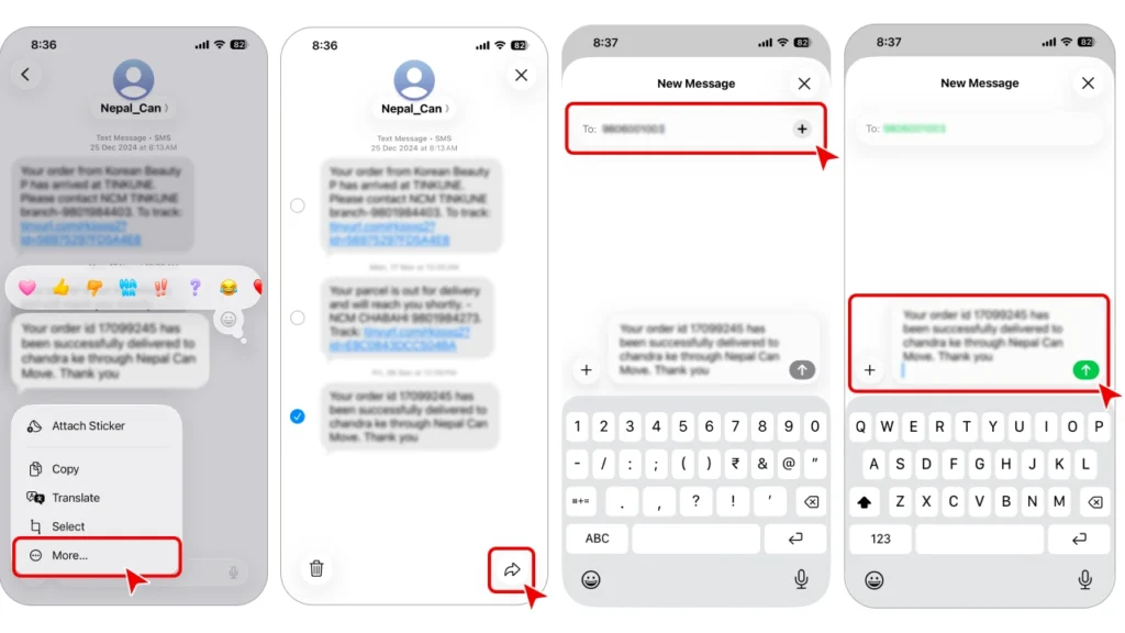 forward text on iPhone (iOS)-2