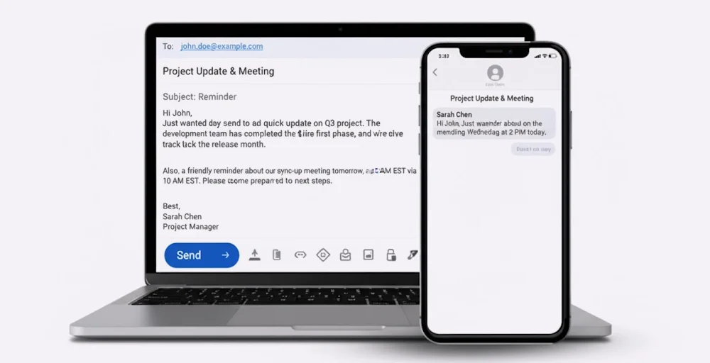 Use email to SMS gateway
