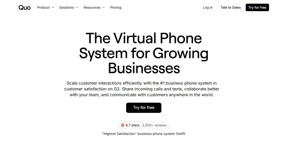 quo virtual phone number apps