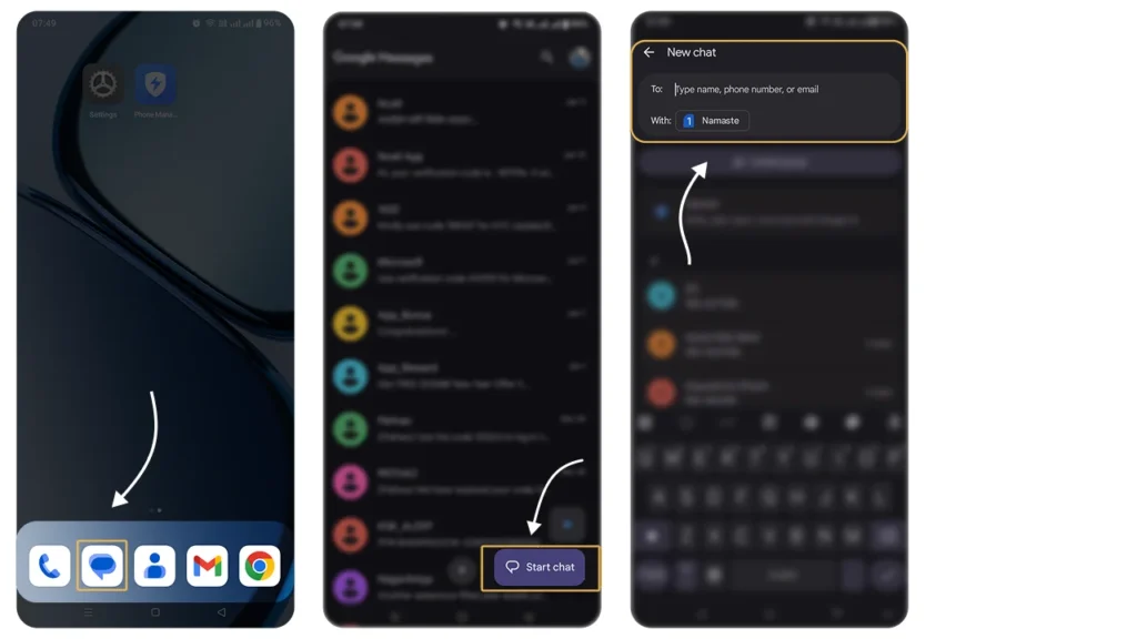 How to send text to email-Using android Phones