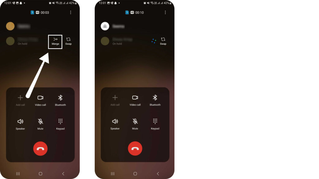 how to conference call on android step 2 screenshot