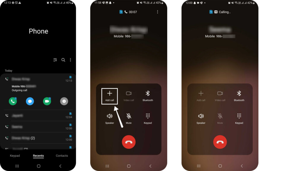 how to make conference call o android screenshot