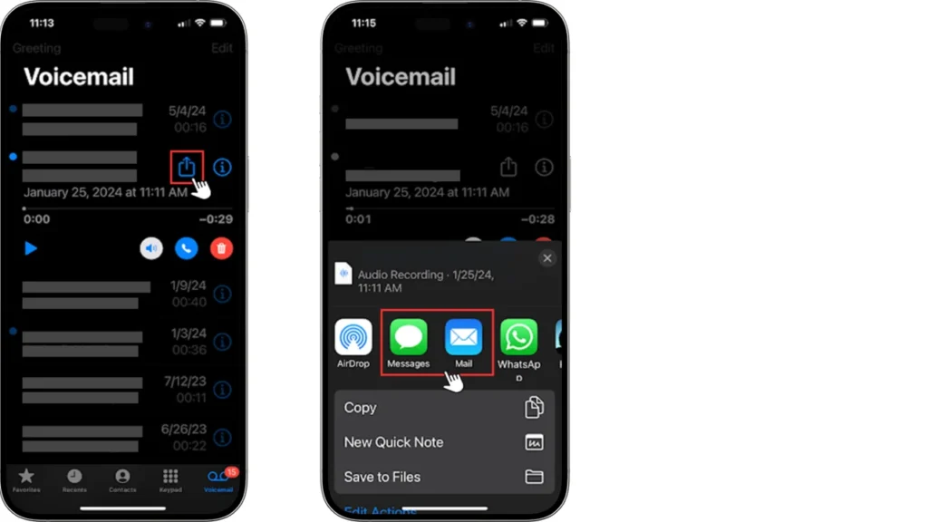 steps to forward voicemail in iphone