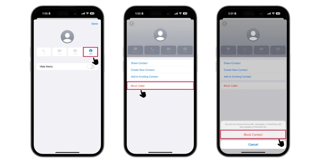 block a specific number on iPhone 1.2