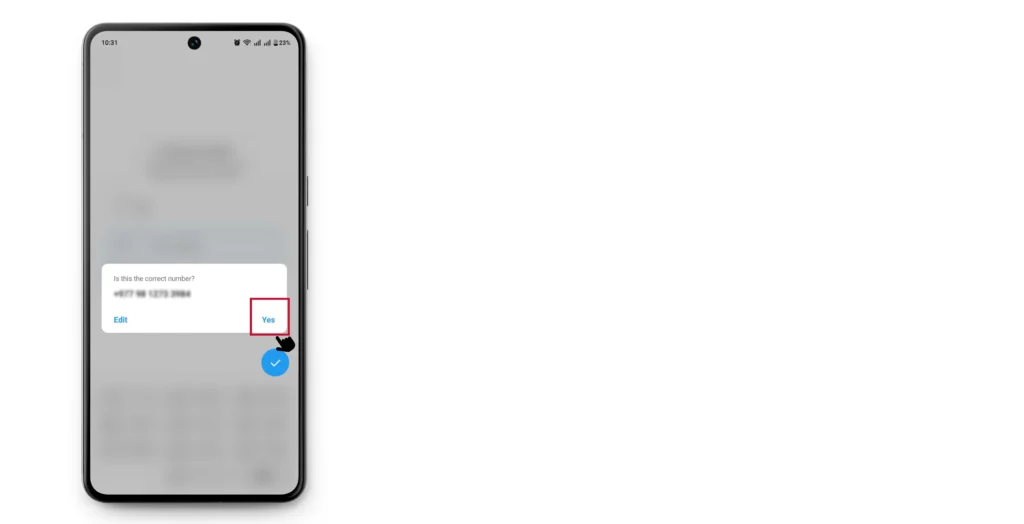 review the confirmation prompt