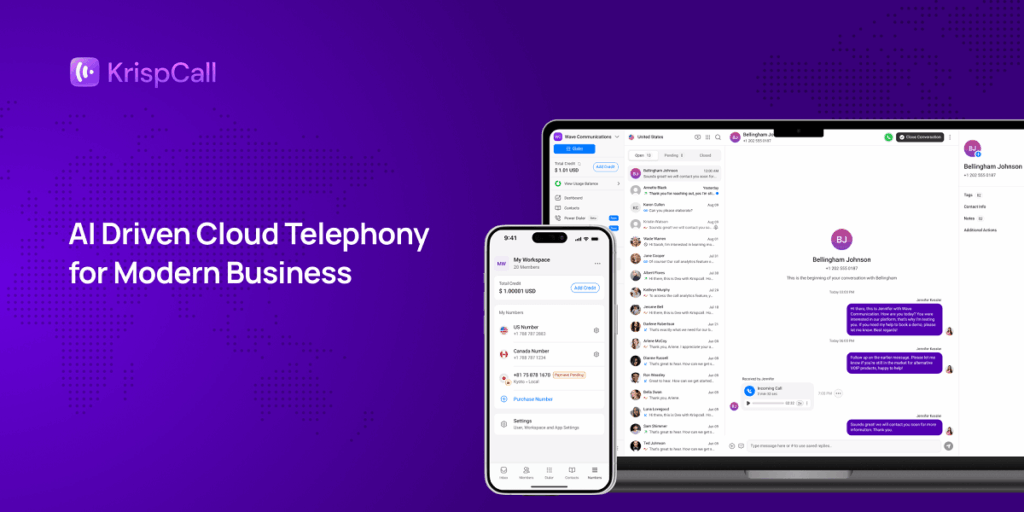 krispcall as australia virtual phone number providers