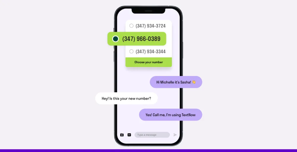 TextNow free second phone number app with texting and calling