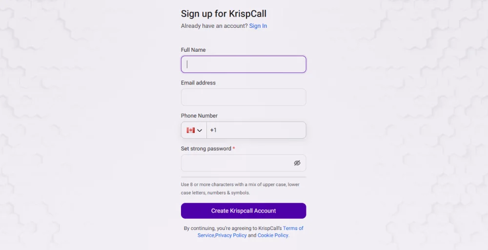 Register and complete setup