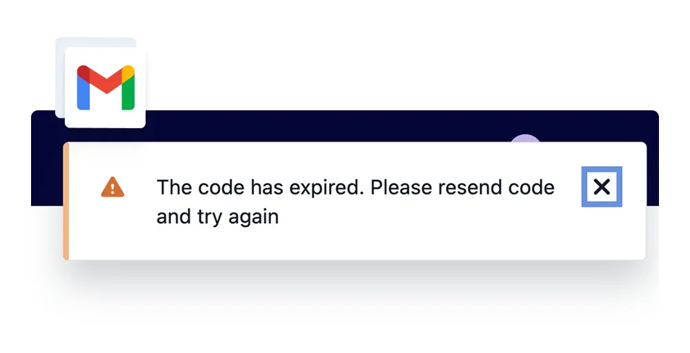 Verification code expired or delayed