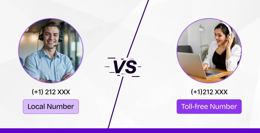 local vs toll free number key differences