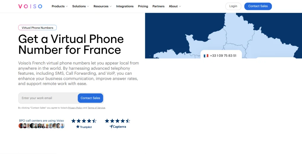 voiso as france virtual phone number providers