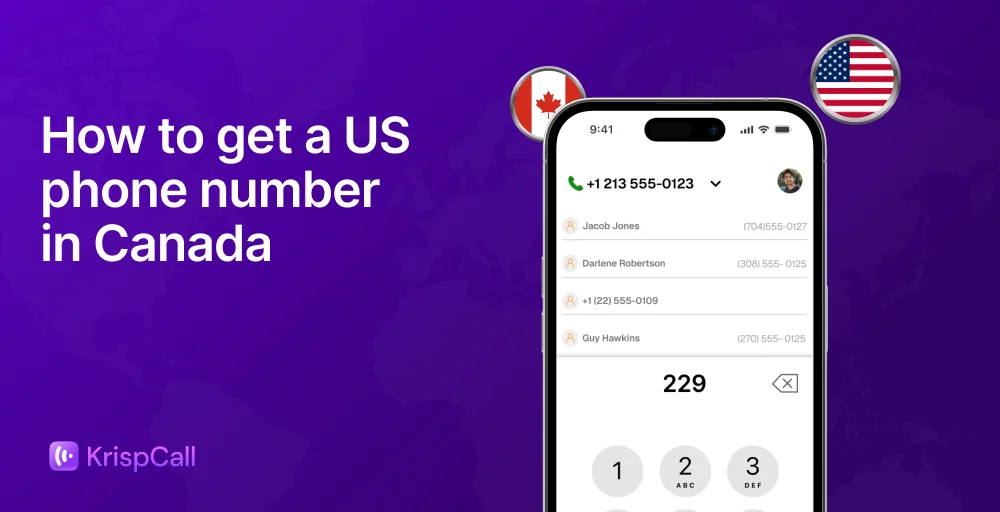 Get US phone number in Canada