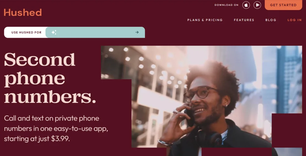 Hushed as a US number provider