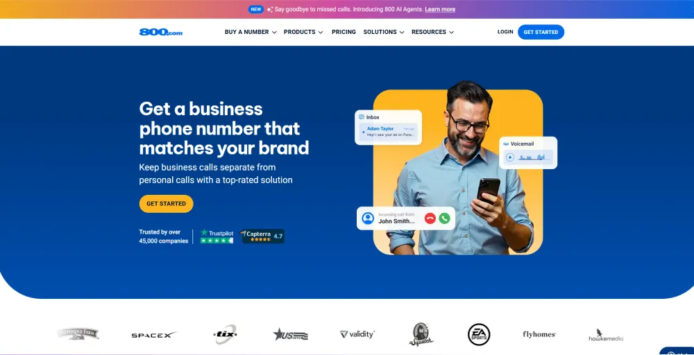 800.com Best for vanity number marketing