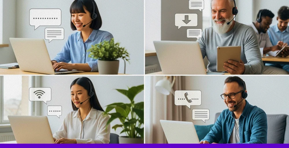 KrispCall features that support remote team communication
