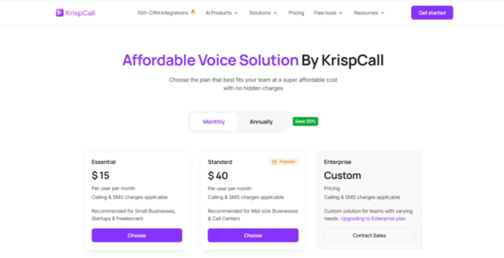 KrispCall as a best call center phone system for salesforce