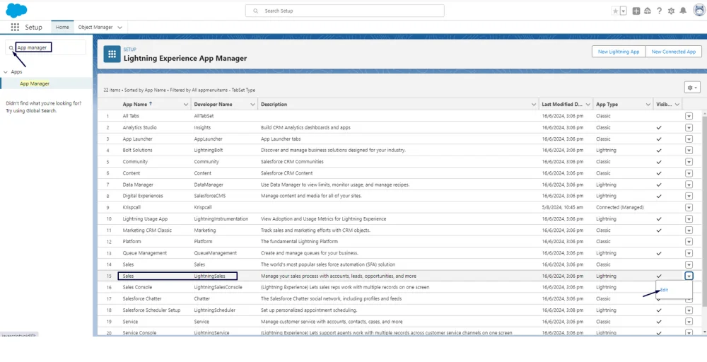 Lighting expericing  app manager sms integrations