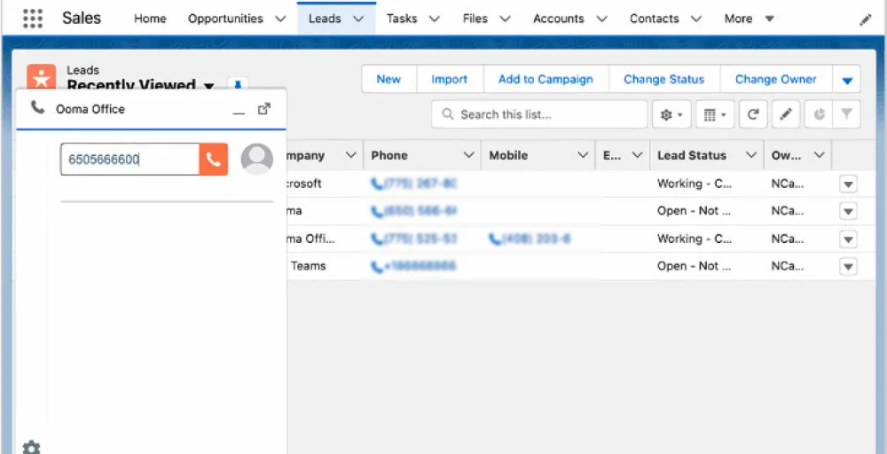 Ooma as a best call center phone system for salesforce