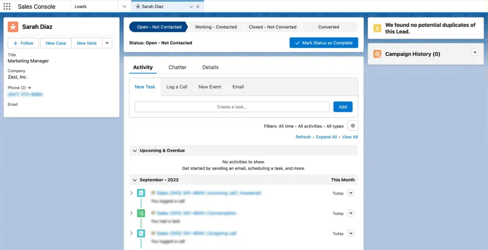 Quo (formerly OpenPhone) as a best call center phone system for salesforkce