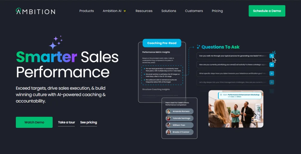 Ambition sales enablement tool