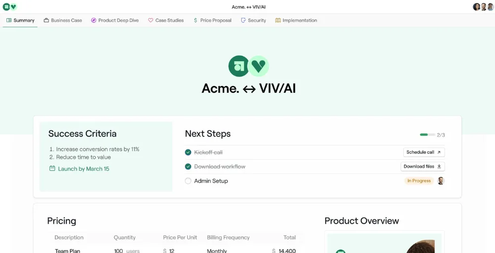 dock sales enablement tool