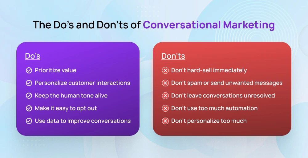 The dos and donts of conversational marketing