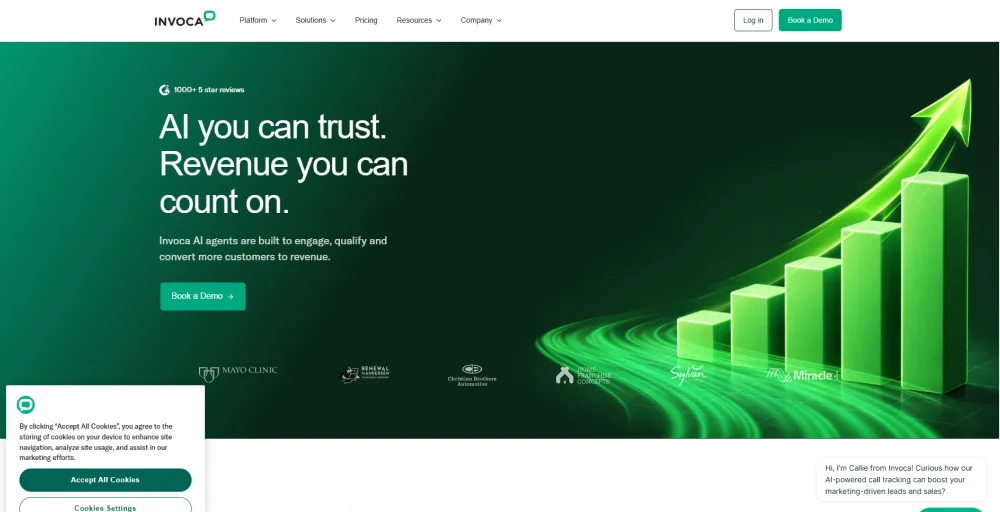 Invoca call tracking software