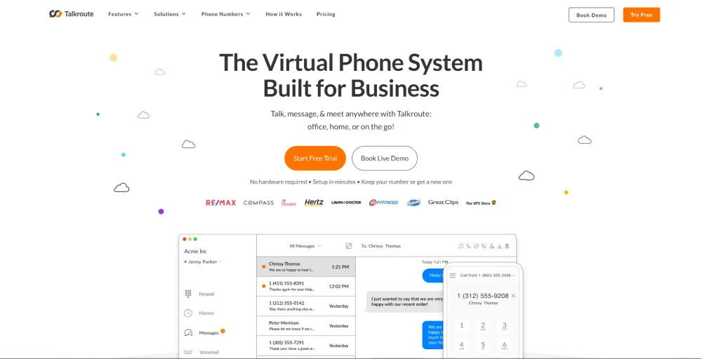 TalkRoute call tracking software