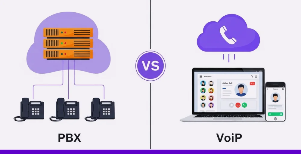 differences between ip pbx vs voip