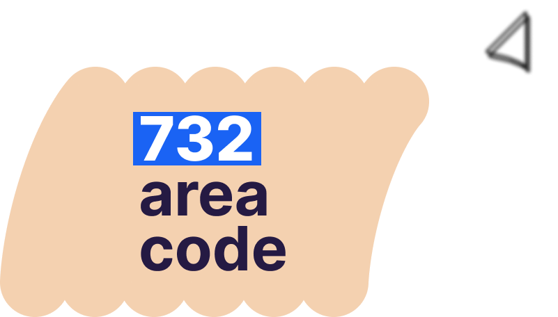 732 area code number