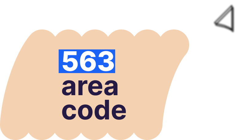 563 area code number
