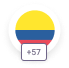 Colombia 57 flag