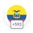 Ecuador 593 flag