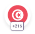 Tunisia 216 flag